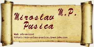 Miroslav Pušica vizit kartica